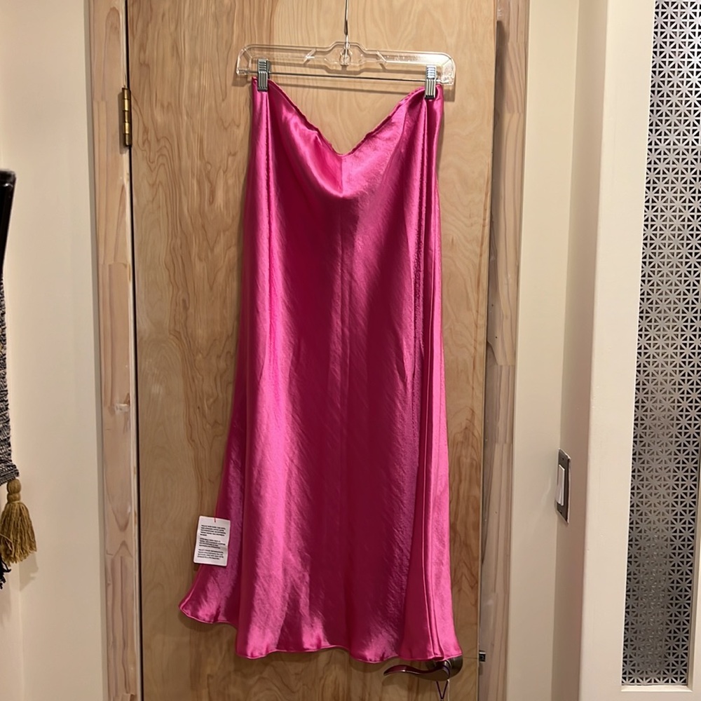 🚫SOLD🚫 ASOS Barbie Pink Midi Slip Skirt - Picture 6 of 9